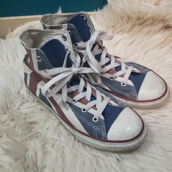 Converse high top Chuck Taylor's unionjack canvas sneakers youth size 5 - Picture 8 of 8